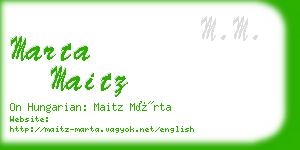 marta maitz business card